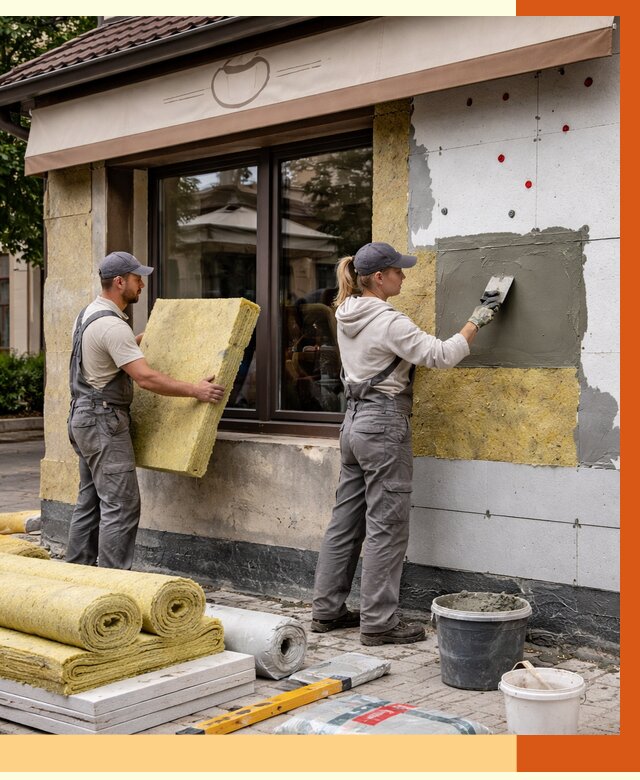 Утепление кафе в Иркутске от 4376 руб/м2 — комплексно под ключ | ТепломастерРкт